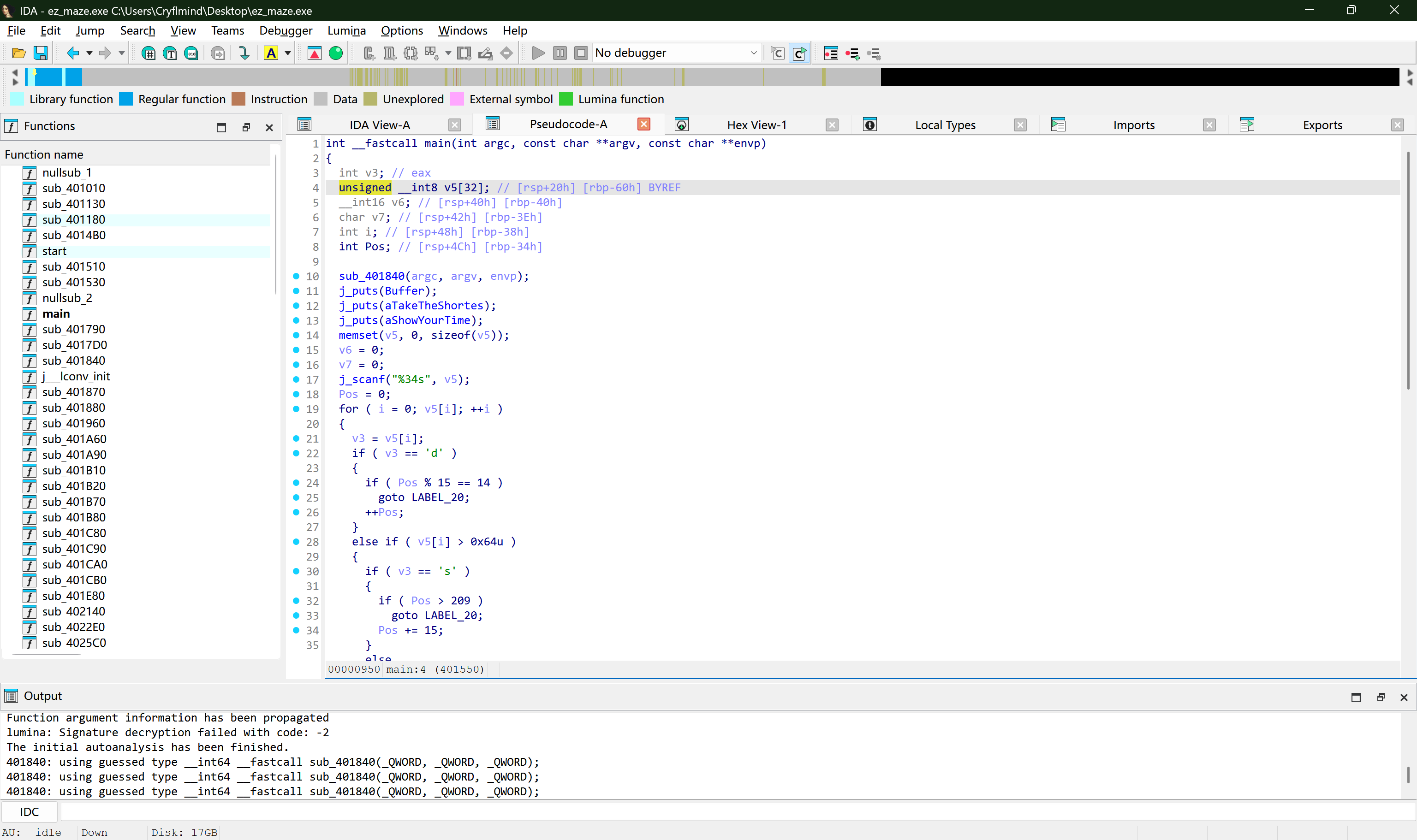 Set type of v5 as unsigned char